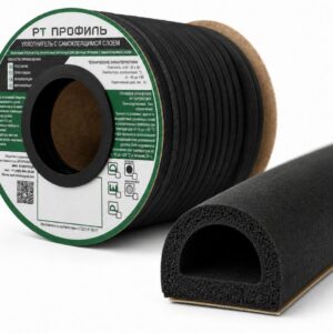 Уплотнитель дверной D-образный EPDM